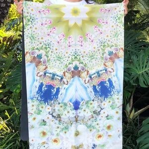 Starwater Yoga Travel Mat - PEACE / WHITE ROSE CRYSTAL